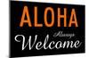 Aloha Always Welcome-null-Mounted Poster