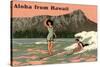 Aloha from Hawaii, Old Fashioned Surfers-null-Stretched Canvas