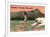 Aloha from Hawaii, Old Fashioned Surfers-null-Framed Premium Giclee Print