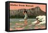 Aloha from Hawaii, Old Fashioned Surfers-null-Framed Stretched Canvas