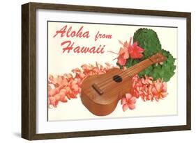 Aloha from Hawaii, Ukulele-null-Framed Art Print