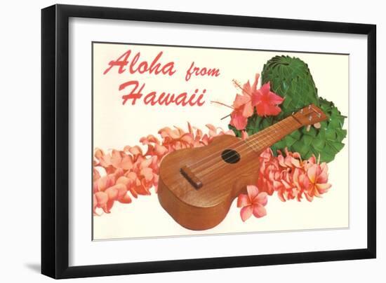 Aloha from Hawaii, Ukulele-null-Framed Art Print