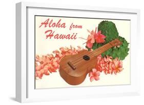 Aloha from Hawaii, Ukulele-null-Framed Art Print