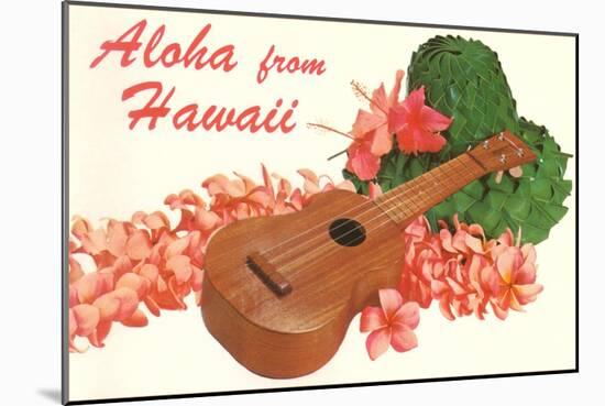 Aloha from Hawaii, Ukulele-null-Mounted Art Print