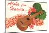 Aloha from Hawaii, Ukulele-null-Mounted Art Print