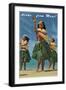 Aloha from Maui, Hula Girls on Beach-null-Framed Art Print