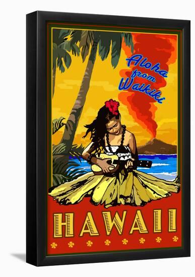 Aloha From Waikiki, Hawaii-null-Framed Poster