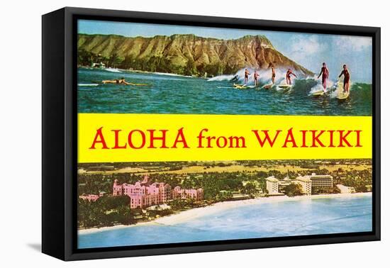 Aloha from Waikiki, Hawaii-null-Framed Stretched Canvas