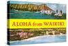 Aloha from Waikiki, Hawaii-null-Stretched Canvas