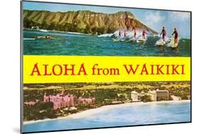 Aloha from Waikiki, Hawaii-null-Mounted Art Print