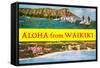 Aloha from Waikiki, Hawaii-null-Framed Stretched Canvas