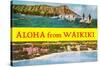 Aloha from Waikiki, Hawaii-null-Stretched Canvas