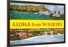 Aloha from Waikiki, Hawaii-null-Framed Art Print