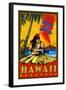 Aloha from Waikiki, Hawaii-Lantern Press-Framed Art Print