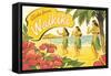 Aloha from Waikiki-Kerne Erickson-Framed Stretched Canvas