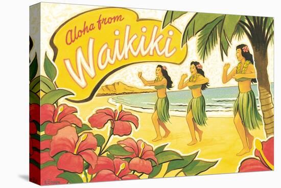 Aloha from Waikiki-Kerne Erickson-Stretched Canvas