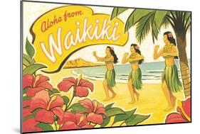Aloha from Waikiki-Kerne Erickson-Mounted Art Print