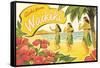 Aloha from Waikiki-Kerne Erickson-Framed Stretched Canvas