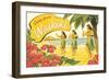 Aloha from Waikiki-Kerne Erickson-Framed Premium Giclee Print