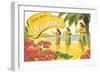 Aloha from Waikiki-Kerne Erickson-Framed Premium Giclee Print