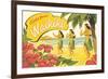 Aloha from Waikiki-Kerne Erickson-Framed Art Print