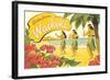 Aloha from Waikiki-Kerne Erickson-Framed Art Print