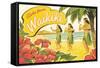 Aloha from Waikiki-Kerne Erickson-Framed Stretched Canvas