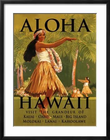 Pineapple Hawaii Aloha Happy Isles Vintage Can Label Art Poster Print Giclée