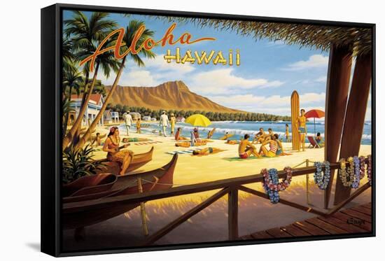 Aloha Hawaii-Kerne Erickson-Framed Stretched Canvas