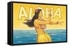 Aloha, Hawaii-Kerne Erickson-Framed Stretched Canvas