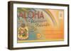 Aloha, Hawaiian Islands, Folder-null-Framed Art Print