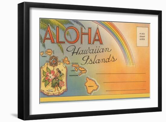Aloha, Hawaiian Islands, Folder-null-Framed Art Print