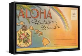 Aloha, Hawaiian Islands, Folder-null-Framed Stretched Canvas