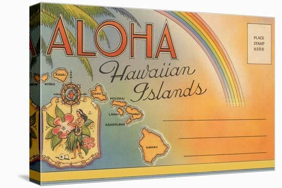 Aloha, Hawaiian Islands, Folder-null-Stretched Canvas