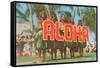 Aloha, Hula Girls, Hawaii-null-Framed Stretched Canvas