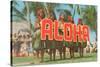 Aloha, Hula Girls, Hawaii-null-Stretched Canvas