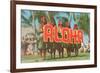 Aloha, Hula Girls, Hawaii-null-Framed Premium Giclee Print