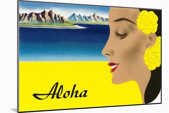 Aloha, Island Maiden-null-Mounted Premium Giclee Print