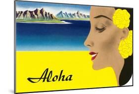 Aloha, Island Maiden-null-Mounted Premium Giclee Print