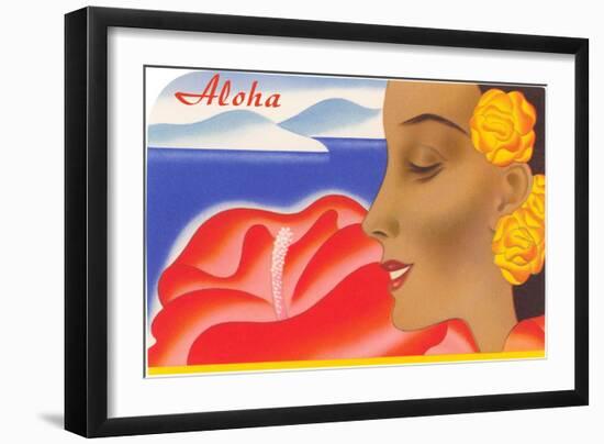 Aloha, Island Maiden-null-Framed Art Print