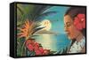 Aloha Moonrise-Kerne Erickson-Framed Stretched Canvas