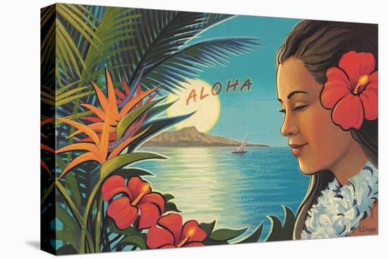 Aloha Moonrise-Kerne Erickson-Stretched Canvas