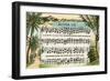 Aloha Oe Music, Lyrics-null-Framed Art Print