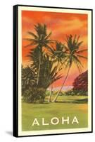 Aloha: Palm Trees-null-Framed Stretched Canvas