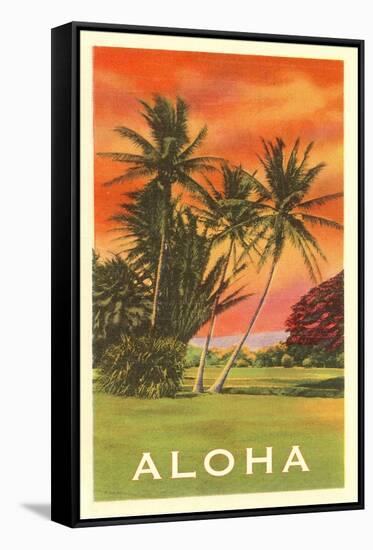 Aloha: Palm Trees-null-Framed Stretched Canvas