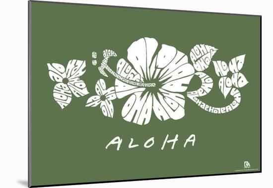 Aloha Text Poster-null-Mounted Poster