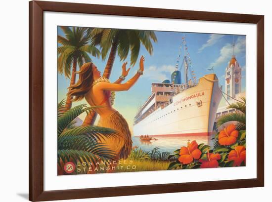 Aloha Towers-Kerne Erickson-Framed Art Print