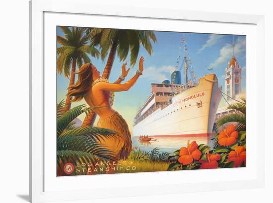 Aloha Towers-Kerne Erickson-Framed Art Print