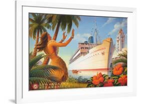 Aloha Towers-Kerne Erickson-Framed Art Print