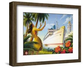 Aloha Towers-Kerne Erickson-Framed Art Print